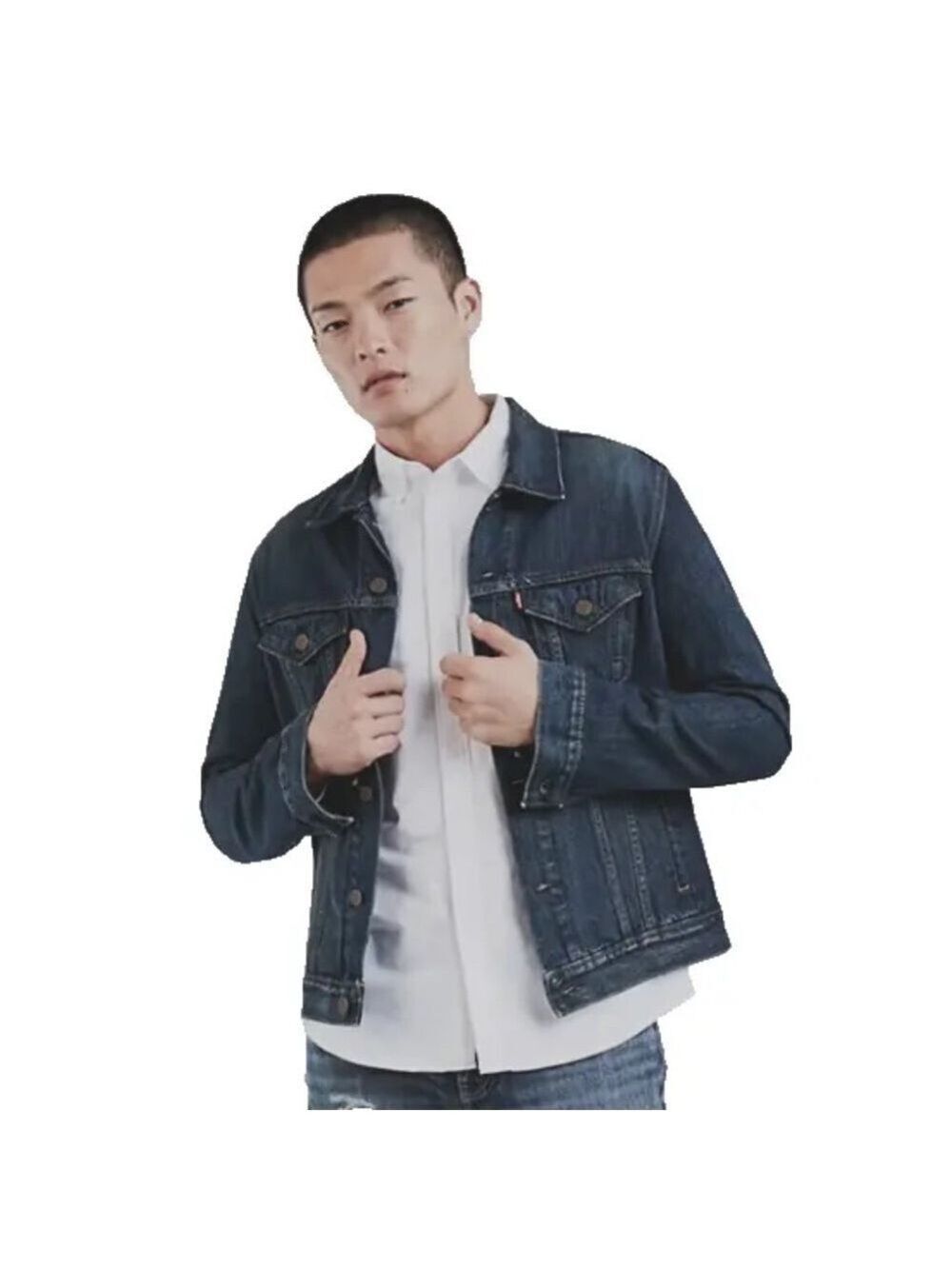 LEVIS Mens Denim Trucker Jean Jacket Size S (72334-0141) Canada Patch Rare!